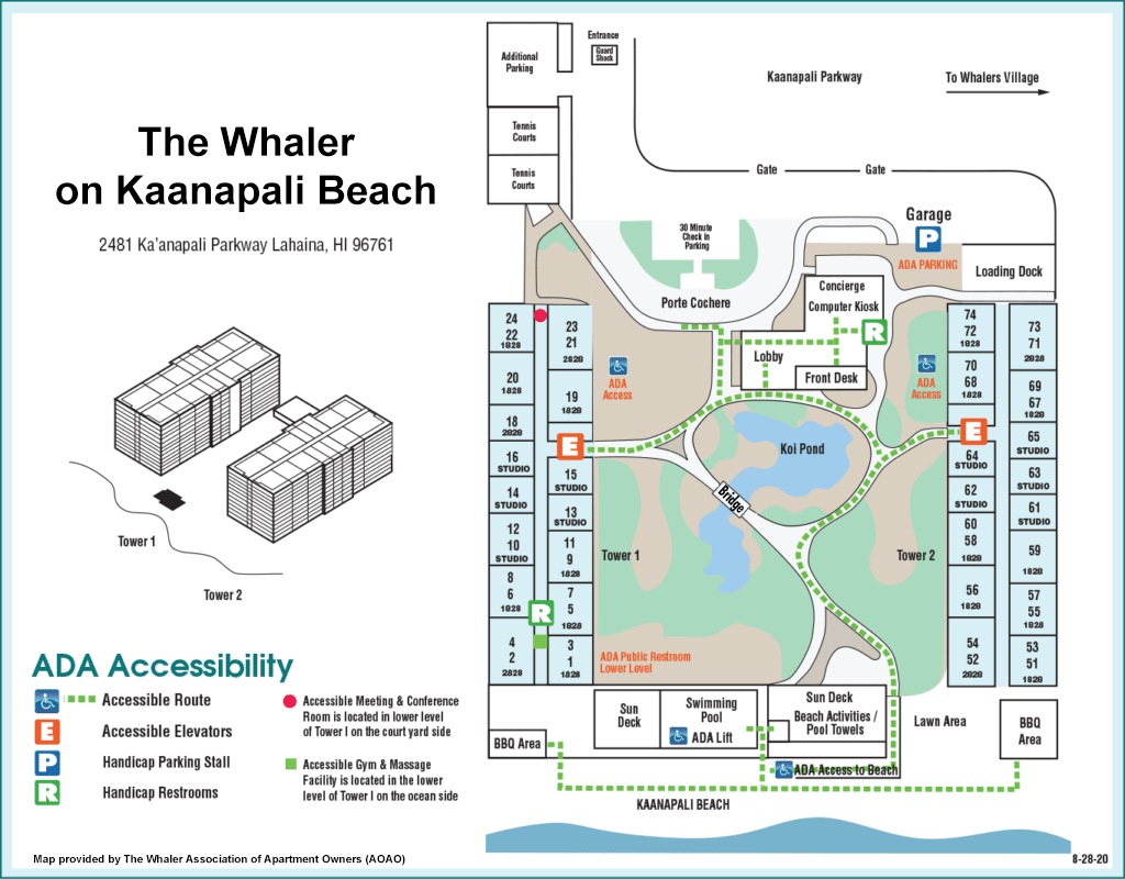 Aston Whaler on Kaanapali Beach Accessibility Map